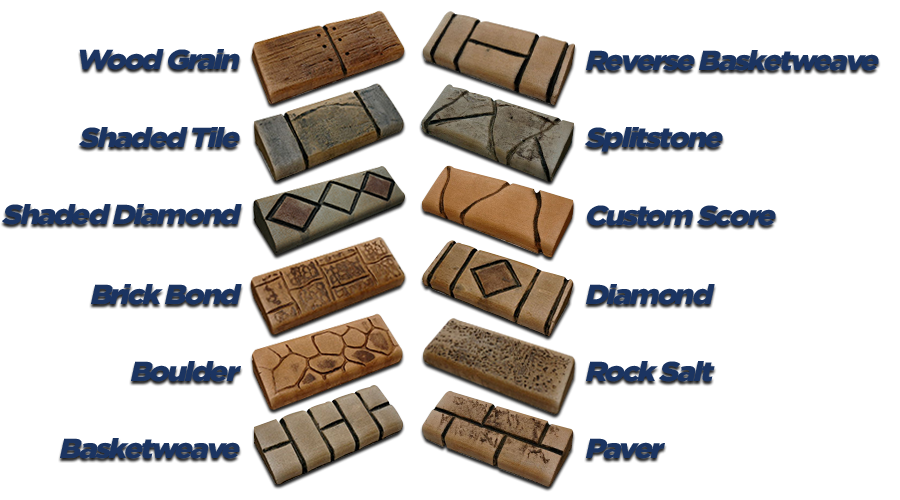 Custom Stamped Edging Samples